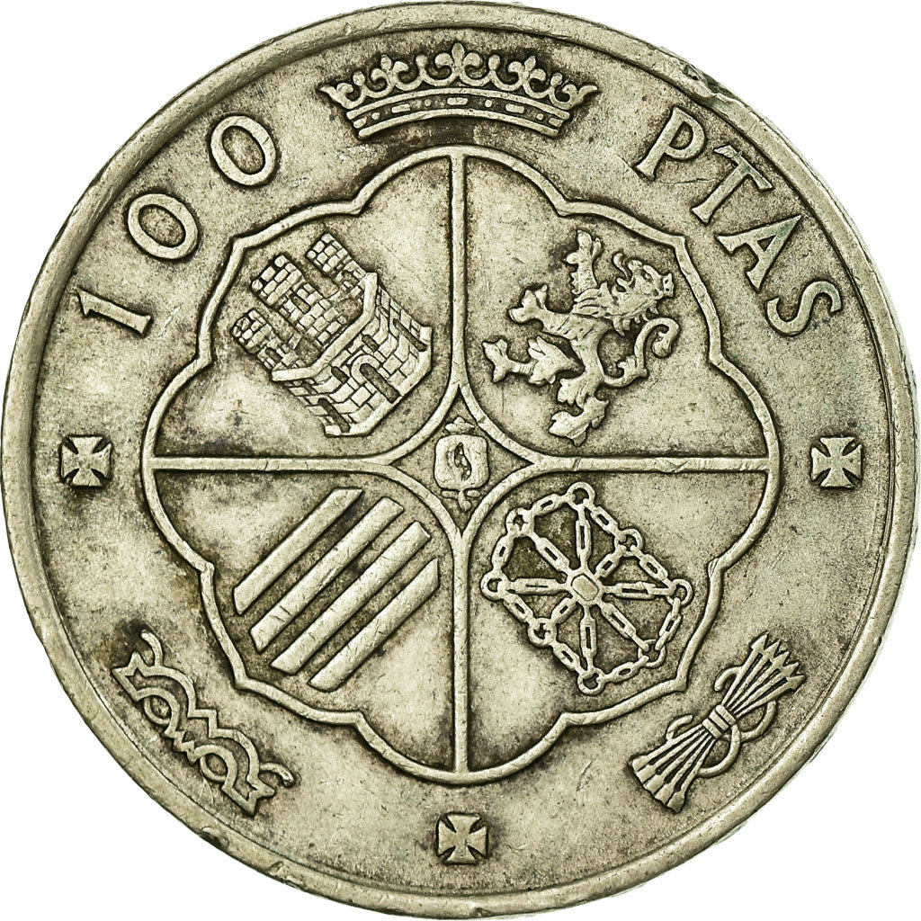 Coin, Spain, Caudillo and regent, 100 Pesetas, 1966, EF(40-45), Silver, KM:797