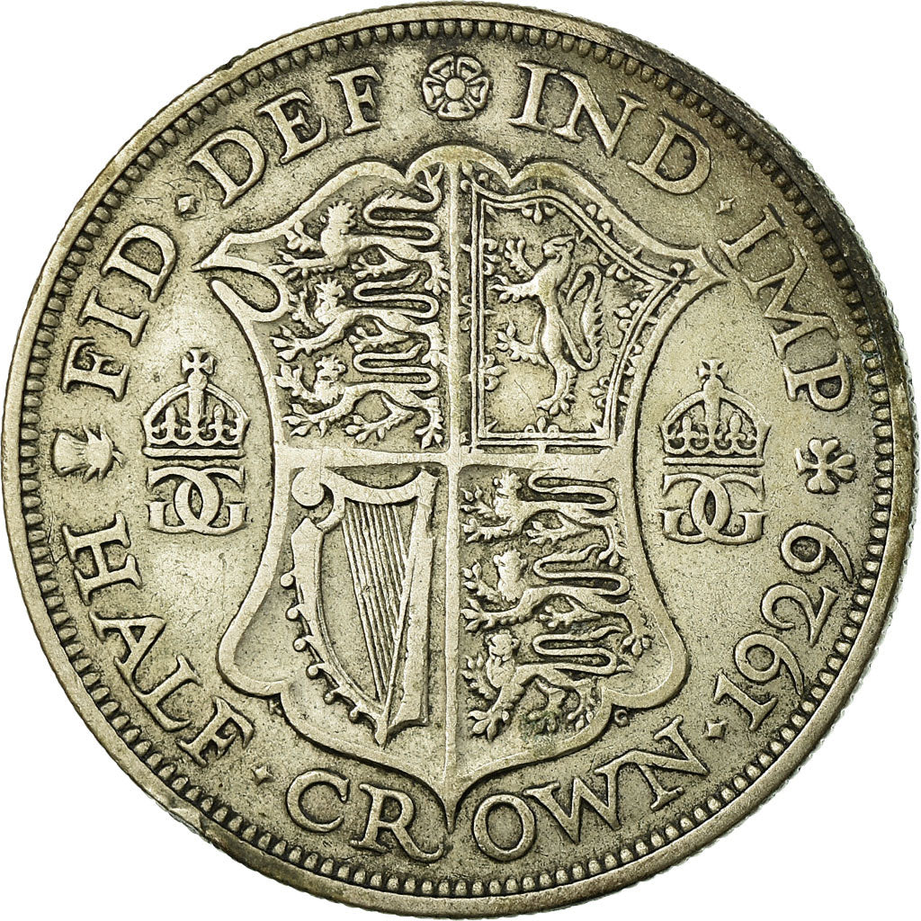 Coin, Great Britain, George V, 1/2 Crown, 1929, VF(20-25), Silver, KM:835