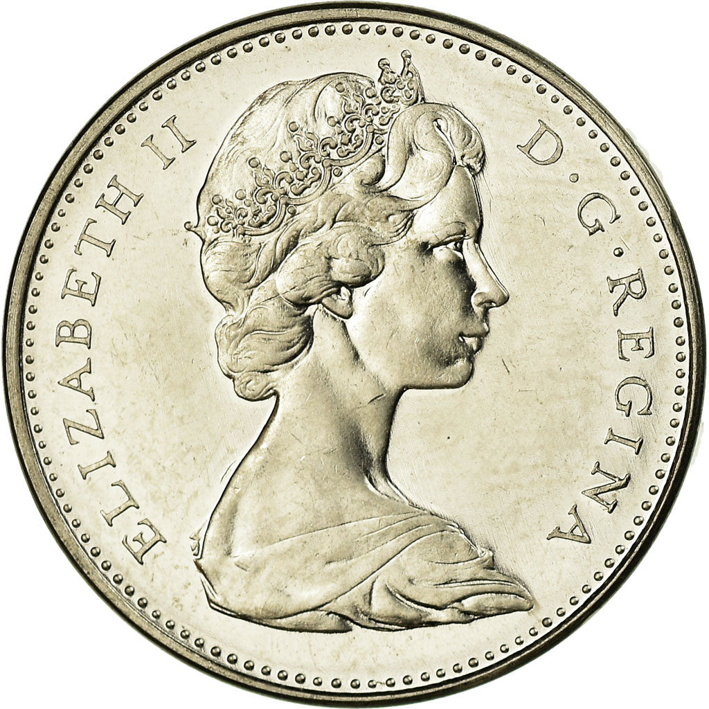 Coin, Canada, Elizabeth II, 5 Cents, 1965, Royal Canadian Mint, Ottawa