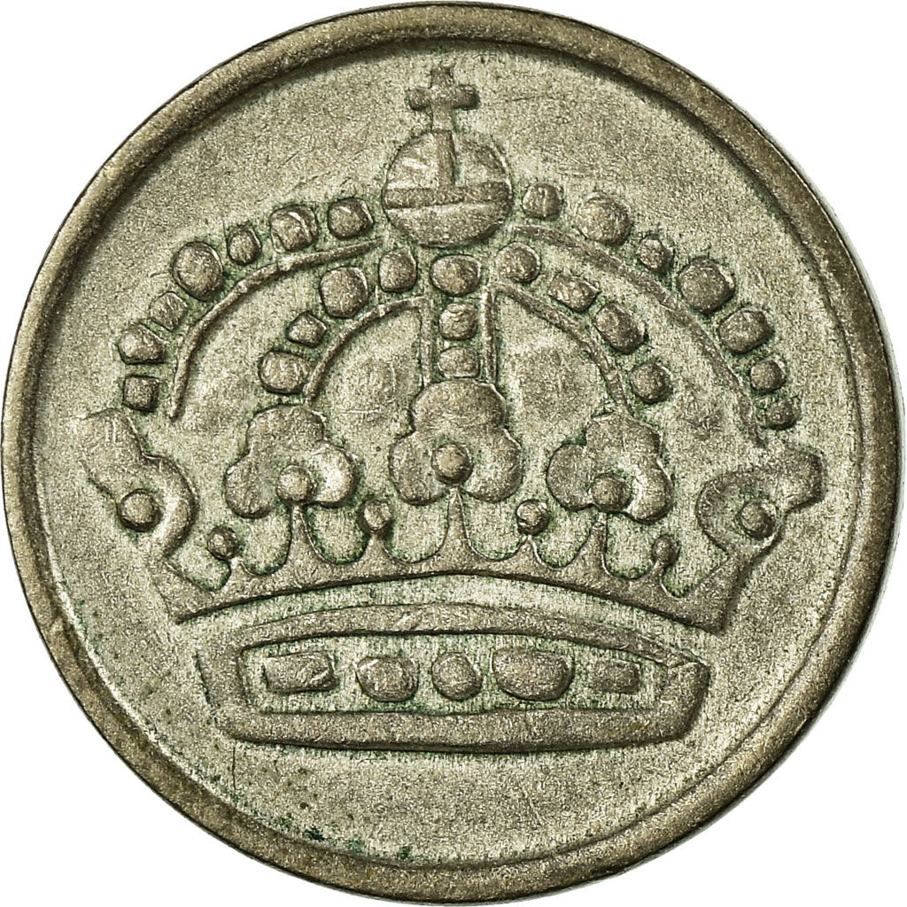 Coin, Sweden, Gustaf VI, 10 Öre, 1954, VF(20-25), Silver, KM:823