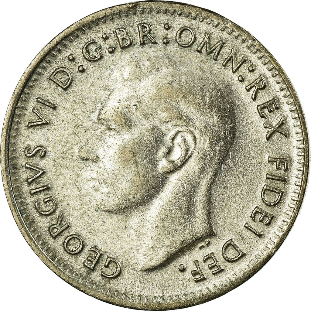 Coin, Australia, George VI, Threepence, 1949, VF(30-35), Silver, KM:44