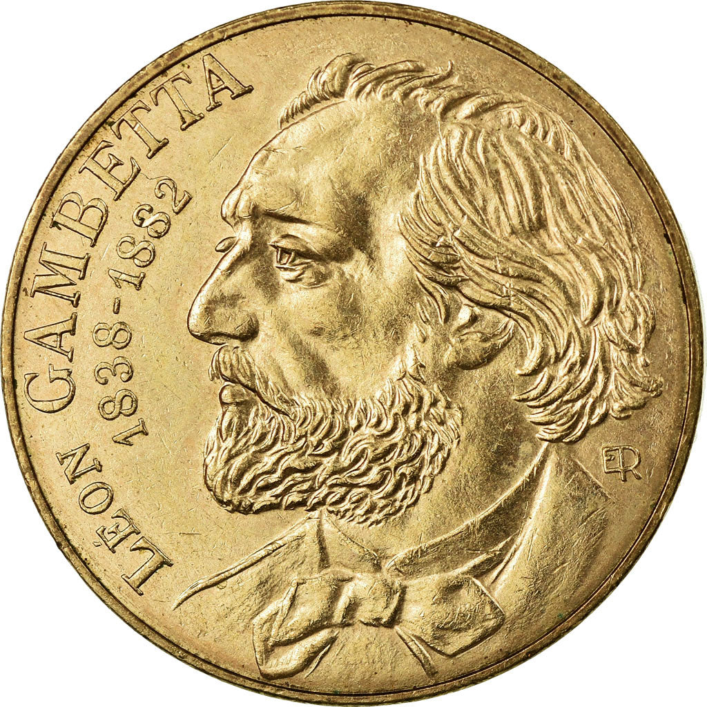 Munten, Frankrijk, Gambetta, 10 Francs, 1982, ZF+, Nickel-Bronze, KM:950