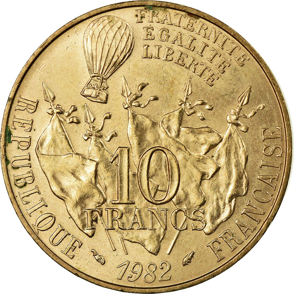 Munten, Frankrijk, Gambetta, 10 Francs, 1982, ZF+, Nickel-Bronze, KM:950