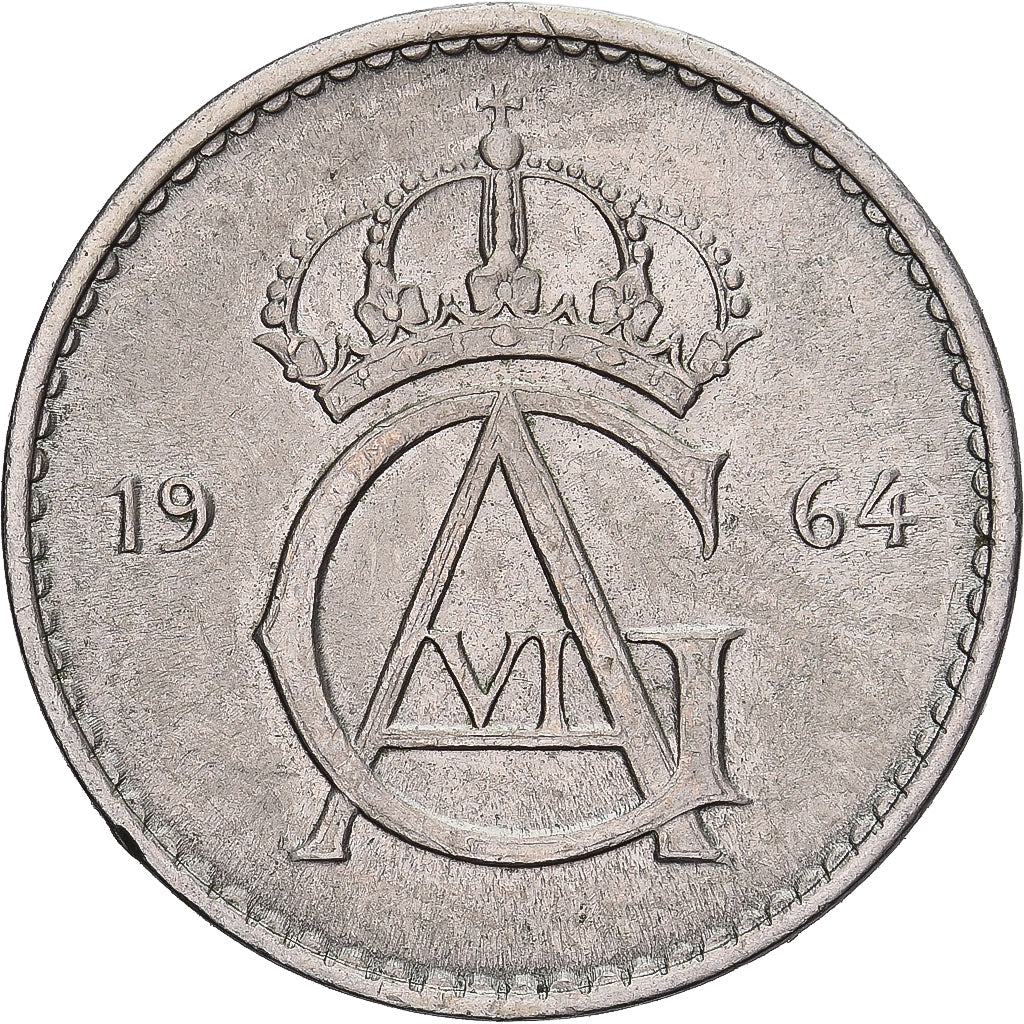 Coin, Sweden, Gustaf VI, 10 Öre, 1964, EF(40-45), Copper-nickel, KM:835