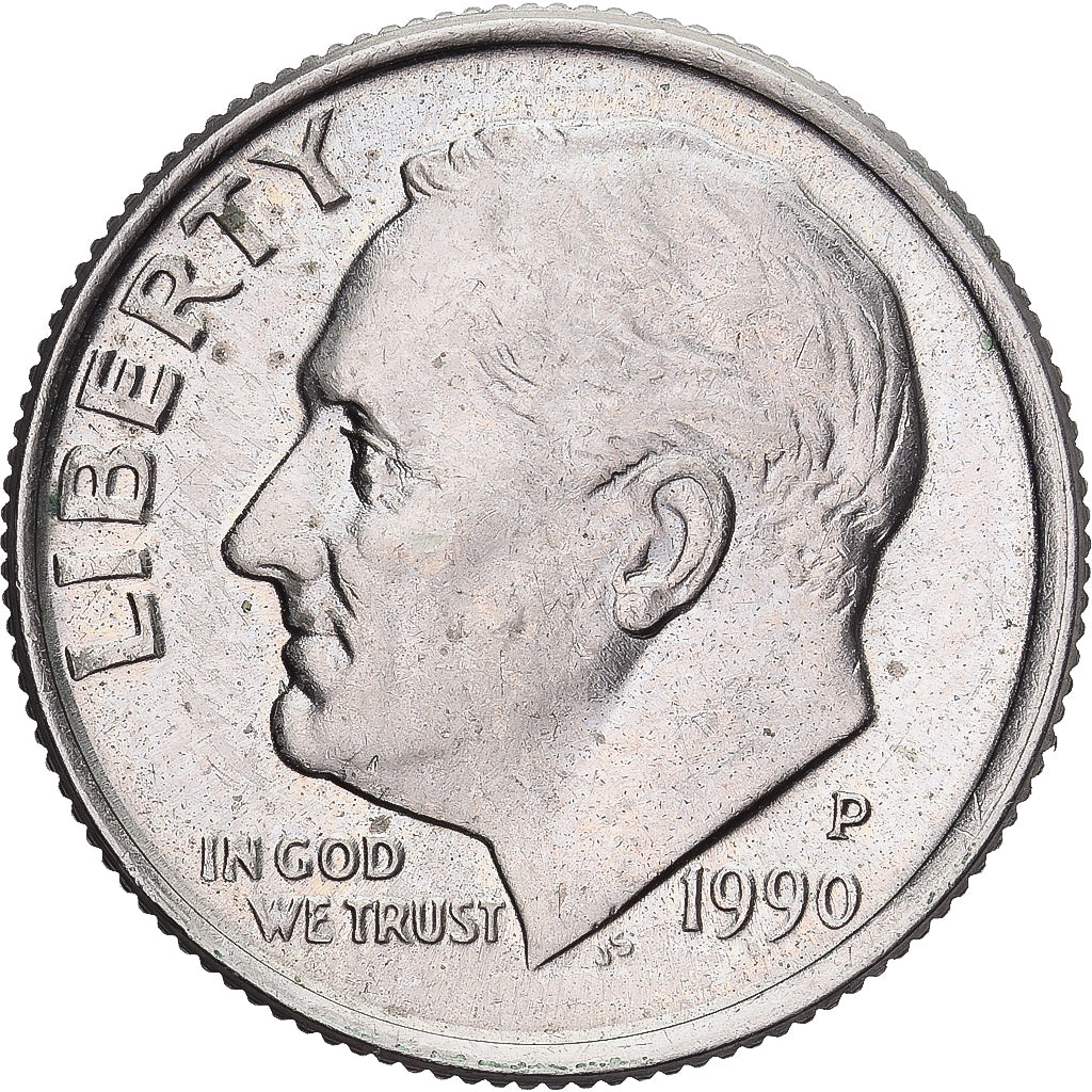 Moneta, Stati Uniti, Roosevelt Dime, Dime, 1990, U.S. Mint, Philadelphia, BB