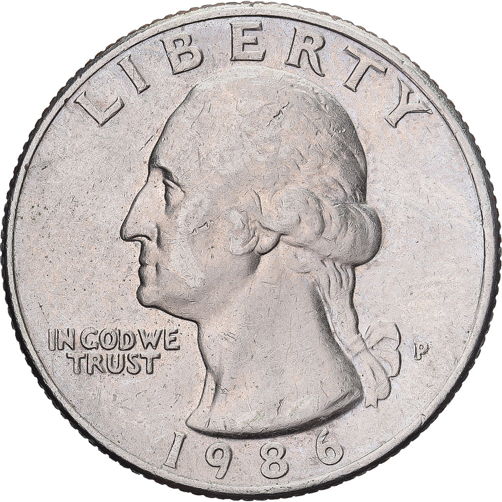 Moeda, Estados Unidos da América, Washington Quarter, Quarter, 1986, U.S. Mint