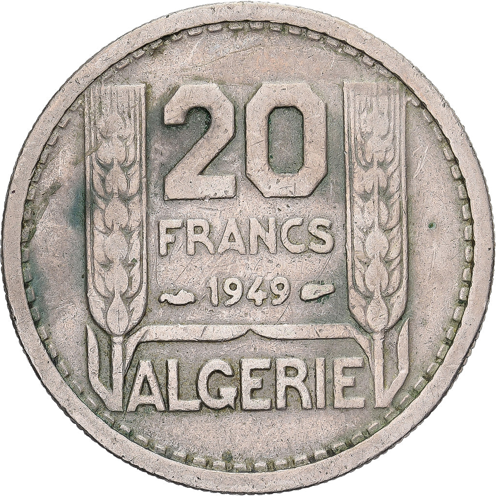 Coin, Algeria, 20 Francs, 1949, Paris, VF(20-25), Copper-nickel, KM:91