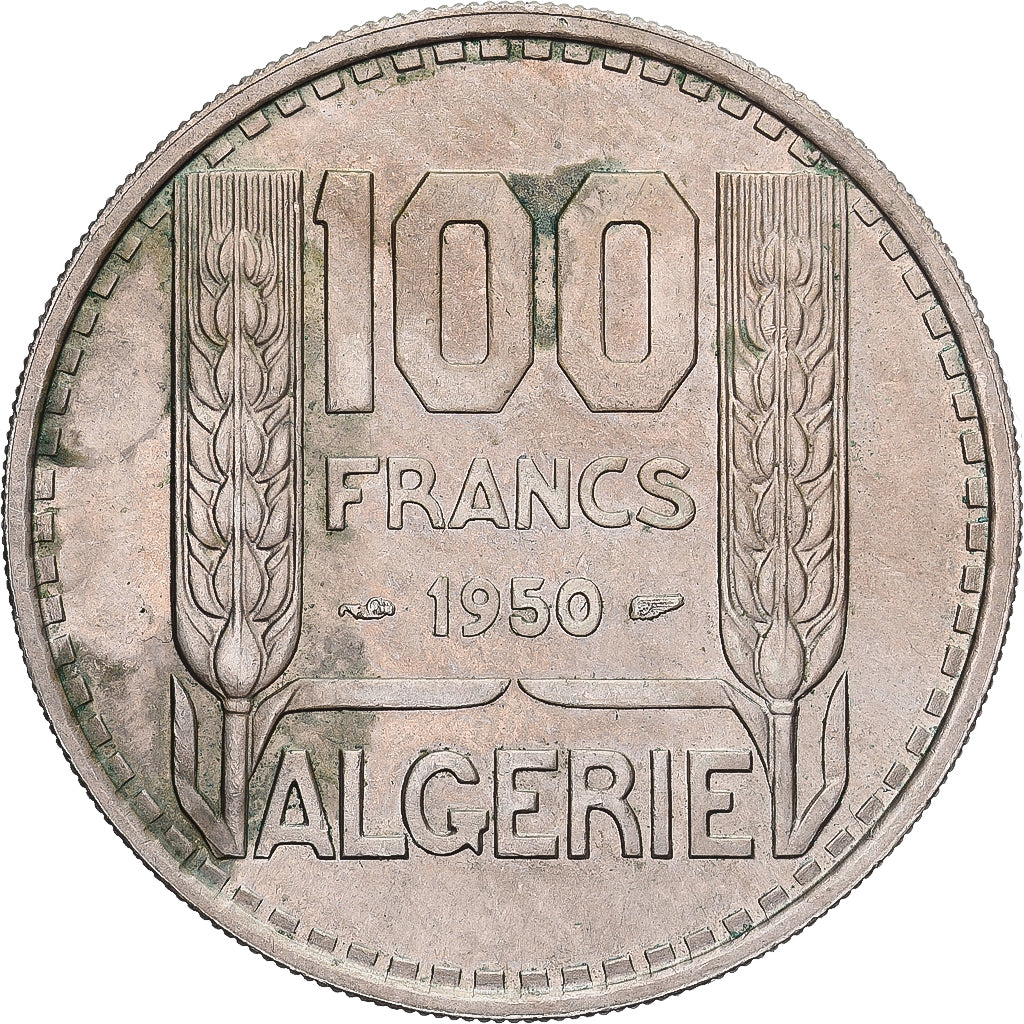 Coin, Algeria, 100 Francs, 1950, Paris, EF(40-45), Copper-nickel, KM:93