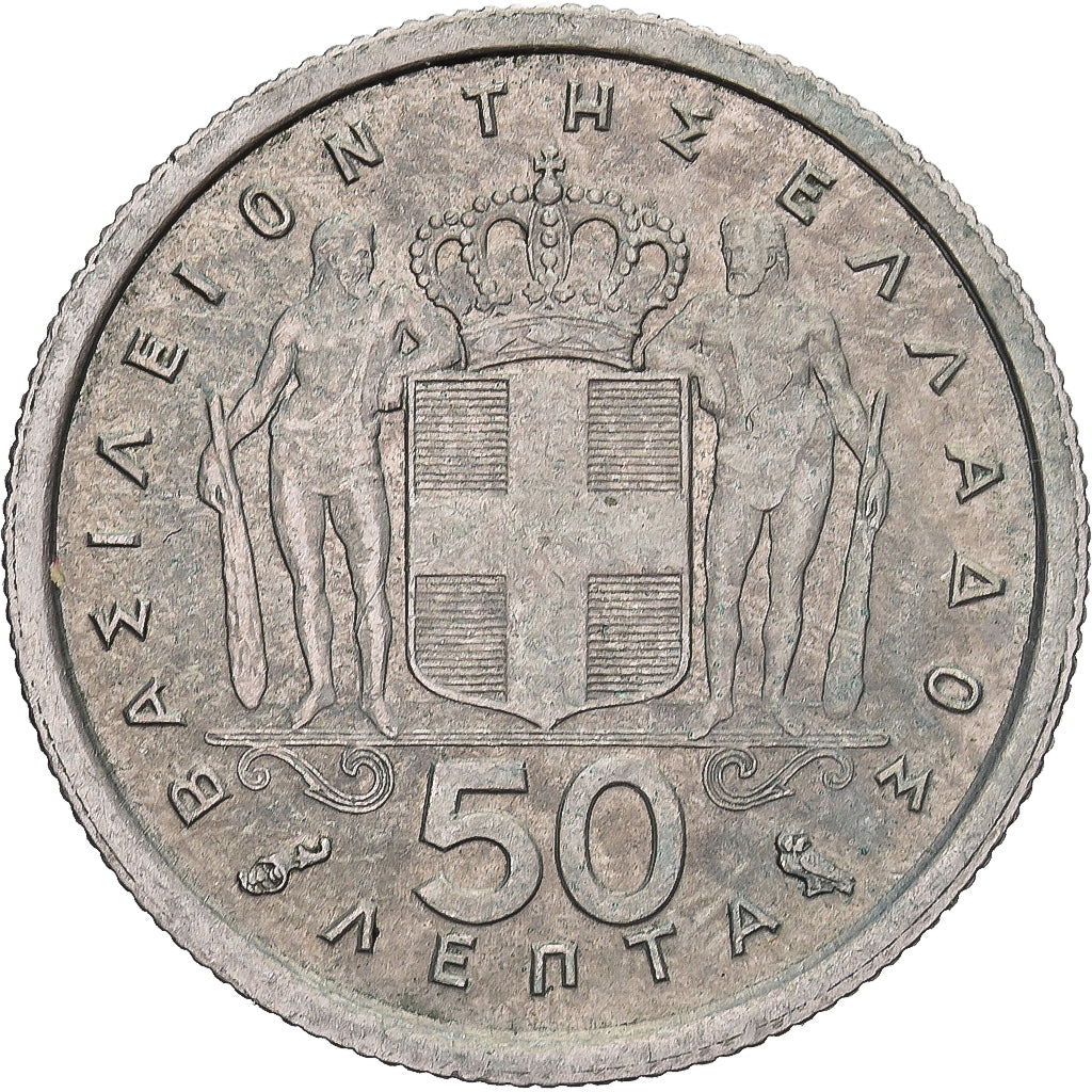 Coin, Greece, Paul I, 50 Lepta, 1962, VF(20-25), Copper-nickel, KM:80