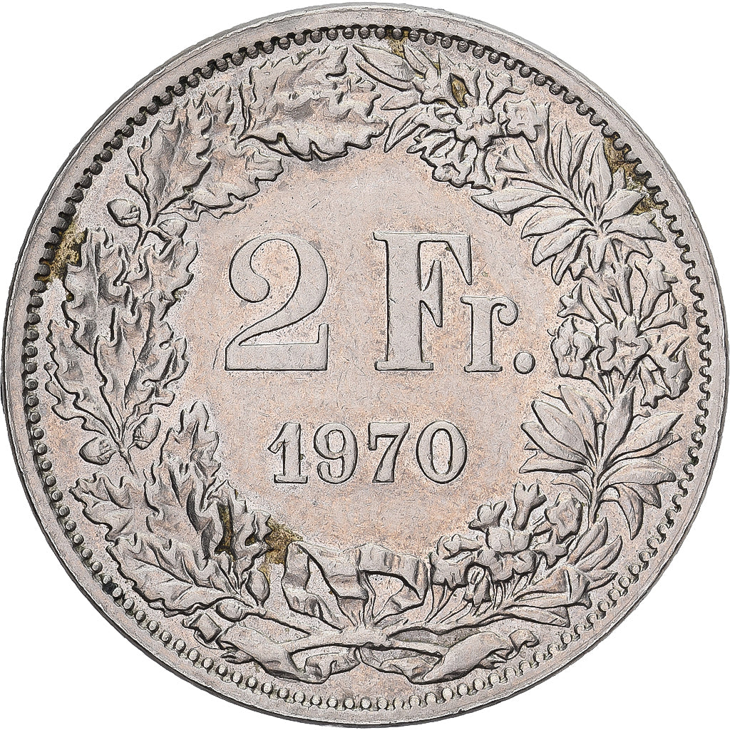 Monnaie, Suisse, 2 Francs, 1970, Bern, TTB, Copper-nickel, KM:21a.1