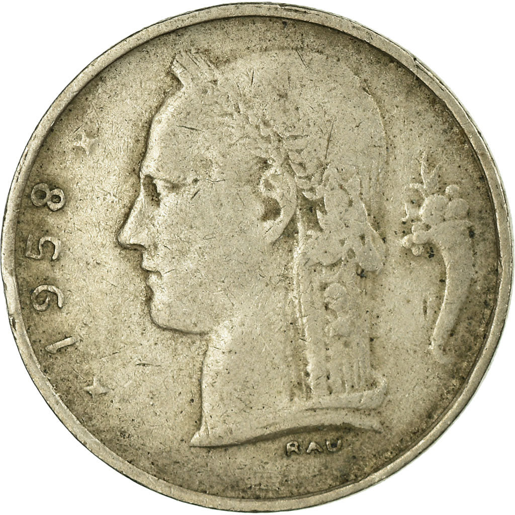 Coin, Belgium, 5 Francs, 5 Frank, 1958, VF(20-25), Copper-nickel, KM:134.1