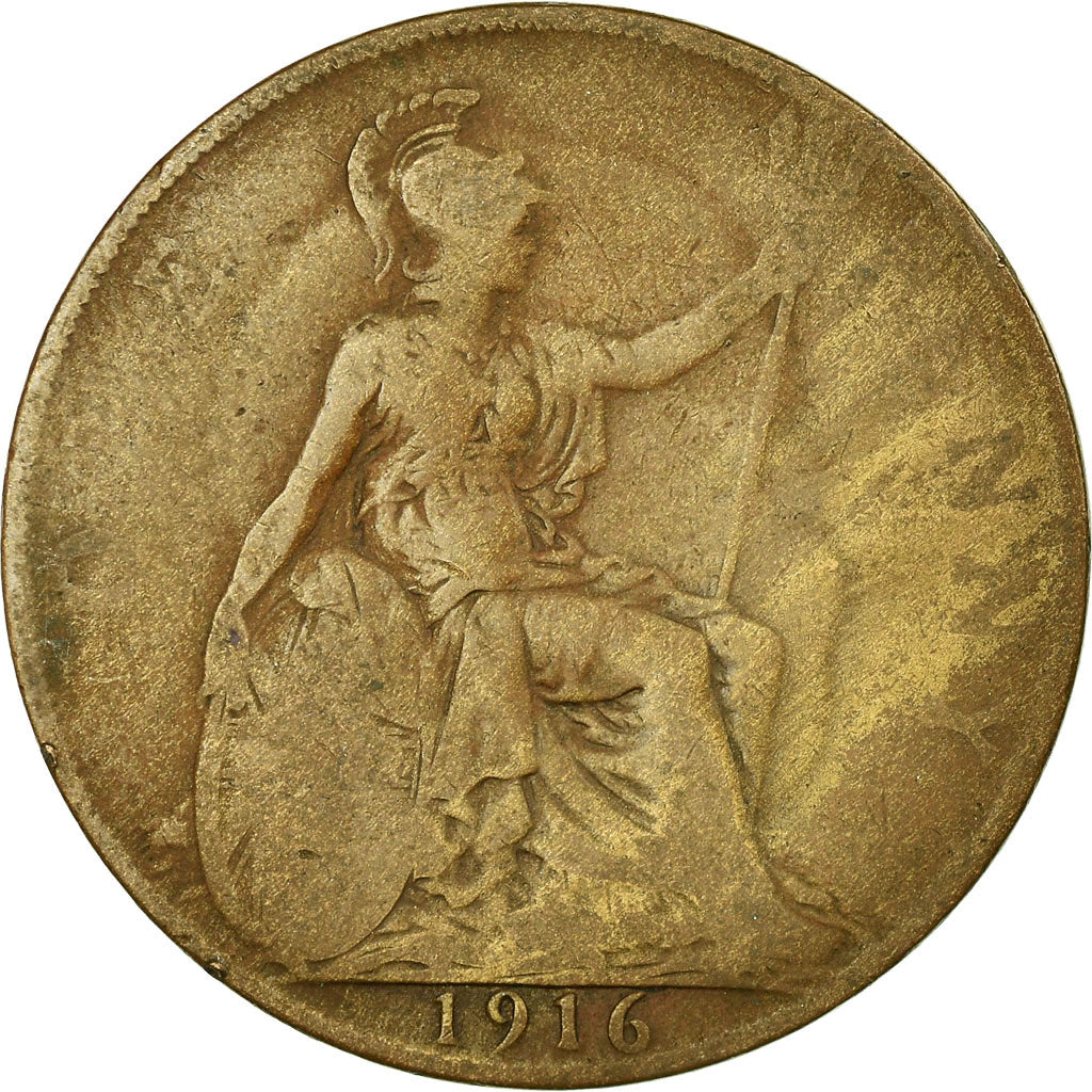 Münze, Großbritannien, George V, Penny, 1916, SGE+, Bronze, KM:810