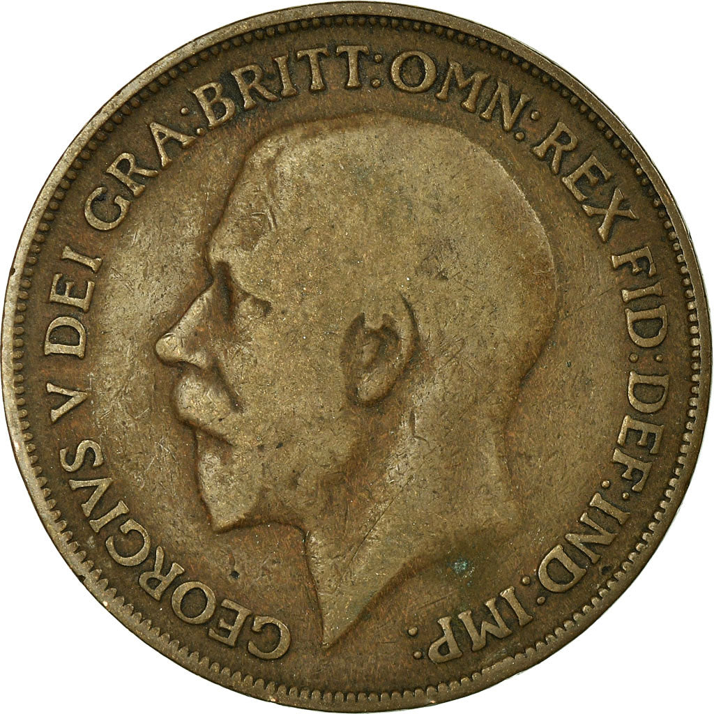 Coin, Great Britain, George V, Penny, 1918, F(12-15), Bronze, KM:810