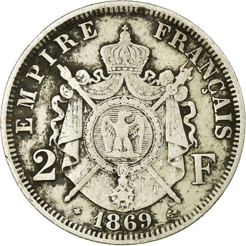 Munten, Frankrijk, Napoleon III, Napoléon III, 2 Francs, 1869, Paris, FR