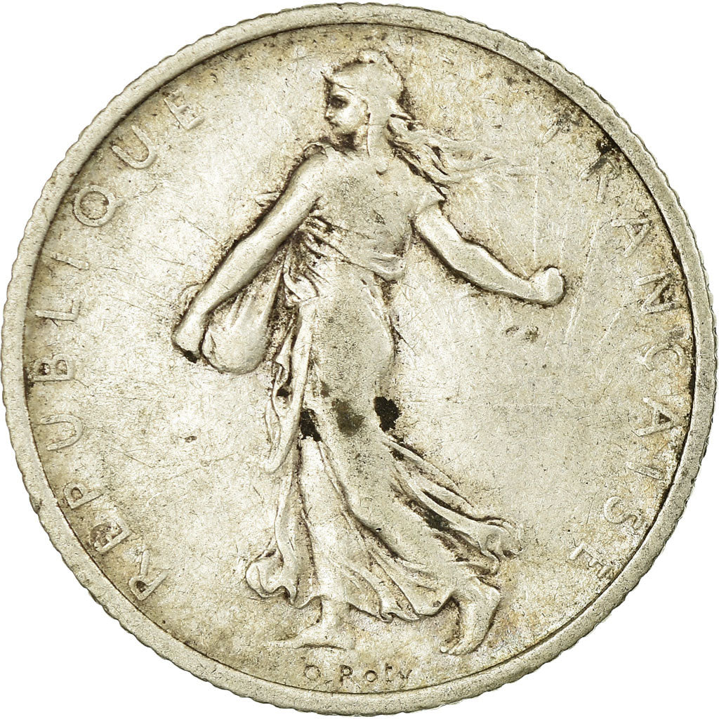 Coin, France, Semeuse, Franc, 1908, Paris, VF(30-35), Silver, KM:844.1