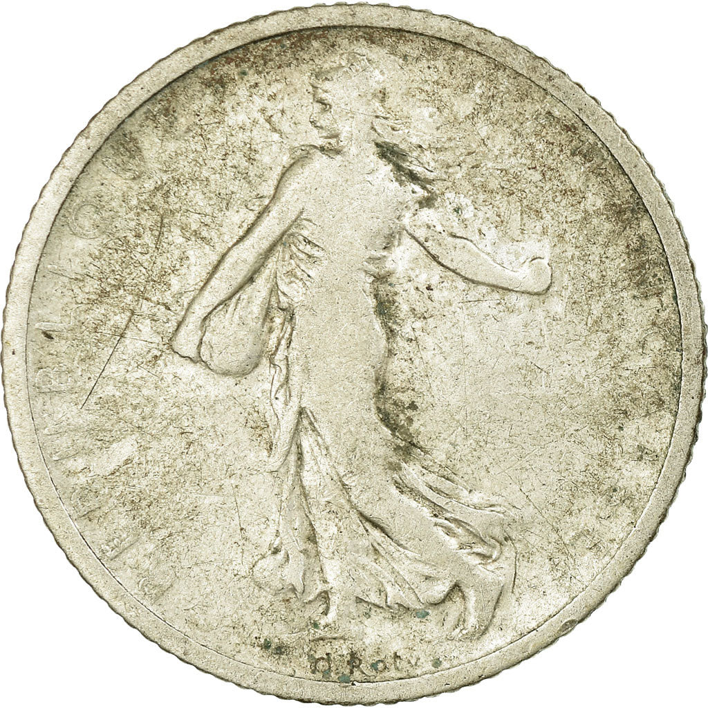 Monnaie, France, Semeuse, Franc, 1908, Paris, B+, Argent, Gadoury:467, KM:844.1
