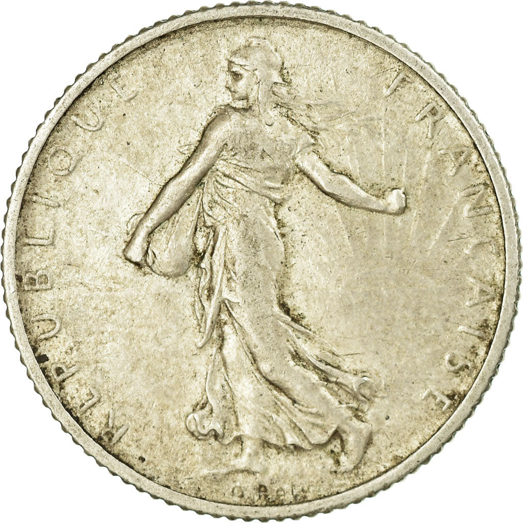Coin, France, Semeuse, Franc, 1909, Paris, VF(20-25), Silver, KM:844.1