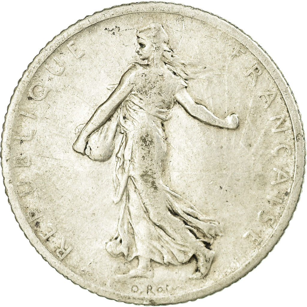 Coin, France, Semeuse, Franc, 1909, Paris, VF(20-25), Silver, KM:844.1