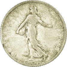 Moeda, França, Semeuse, Franc, 1909, Paris, F(12-15), Prata, KM:844.1