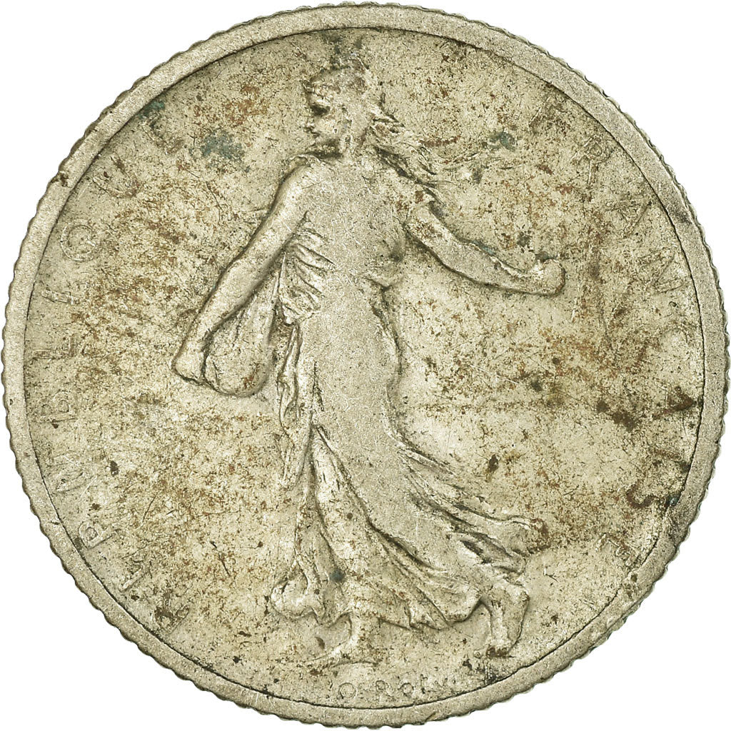 Coin, France, Semeuse, Franc, 1906, Paris, F(12-15), Silver, KM:844.1