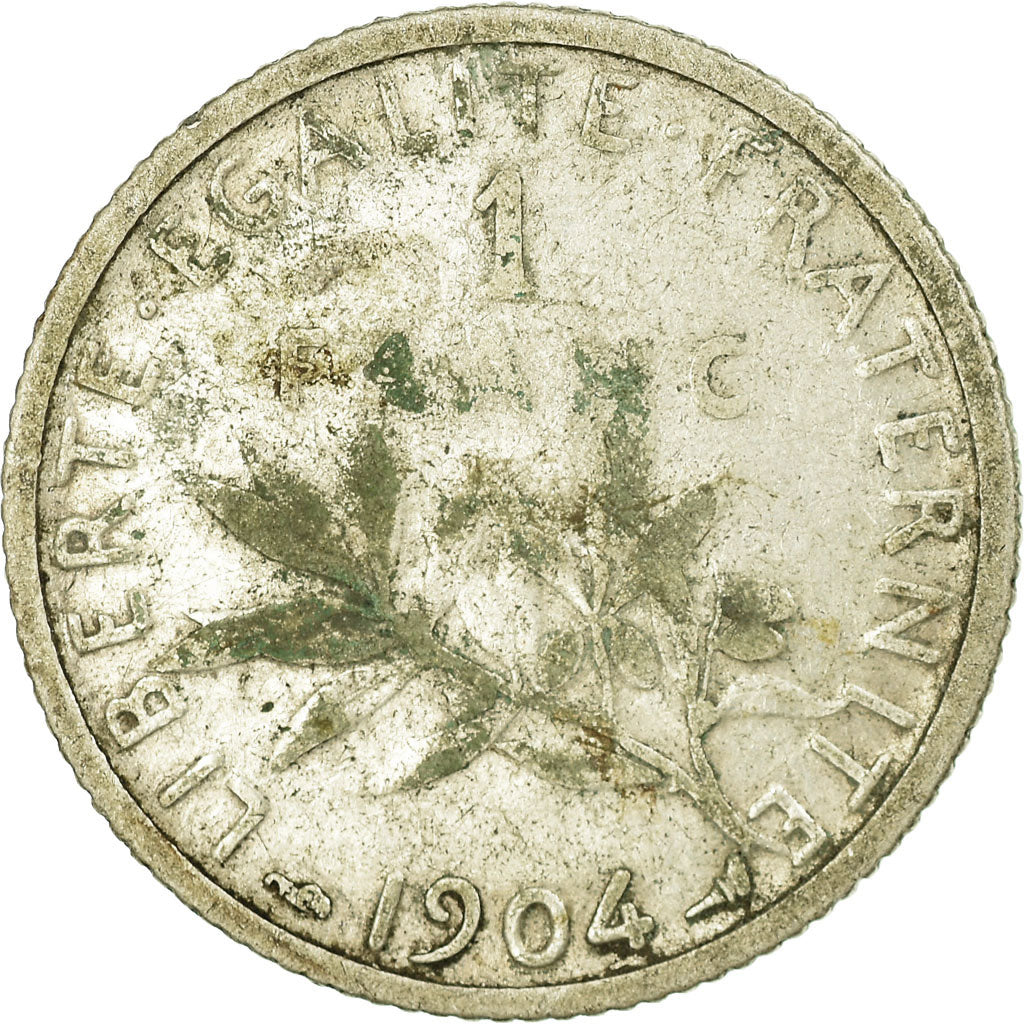 Monnaie, France, Semeuse, Franc, 1904, Paris, B+, Argent, Gadoury:467, KM:844.1