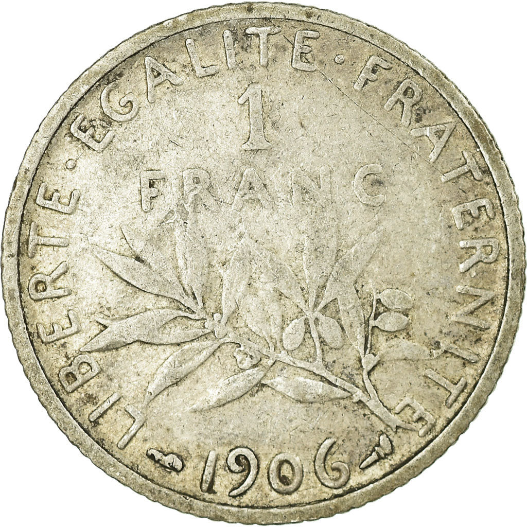 Münze, Frankreich, Semeuse, Franc, 1906, Paris, SGE+, Silber, KM:844.1