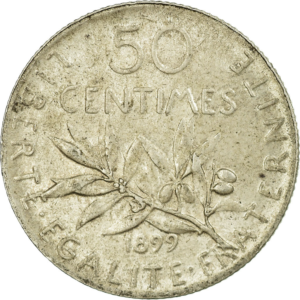 Monnaie, France, Semeuse, 50 Centimes, 1899, Paris, TB+, Argent, Gadoury:420