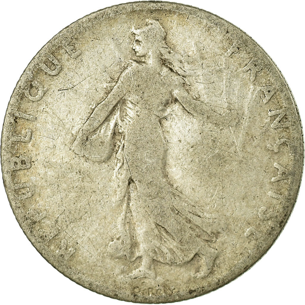 Moneta, Francia, Semeuse, 50 Centimes, 1906, Paris, MB, Argento, KM:854