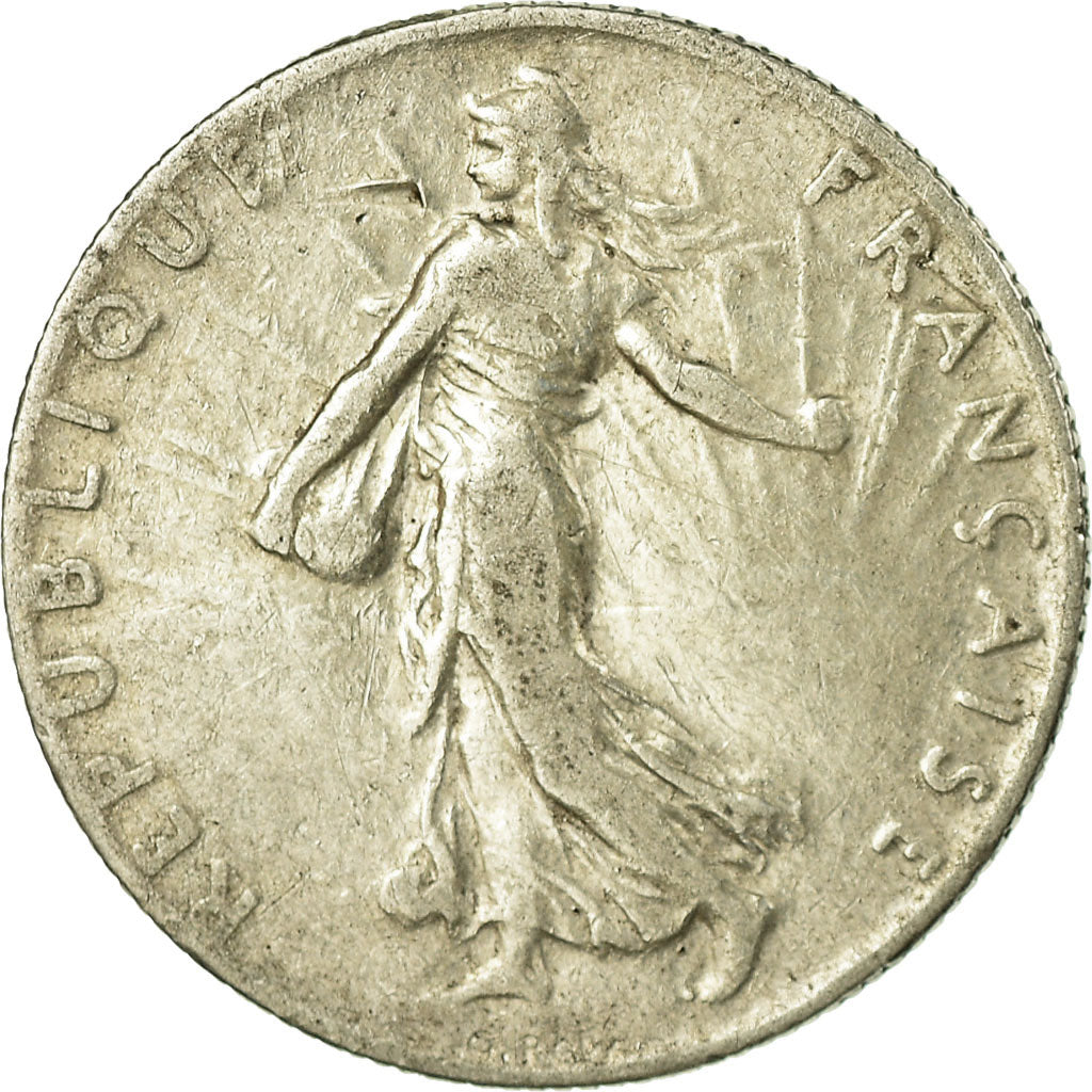 Moneta, Francia, Semeuse, 50 Centimes, 1910, Paris, MB, Argento, KM:854