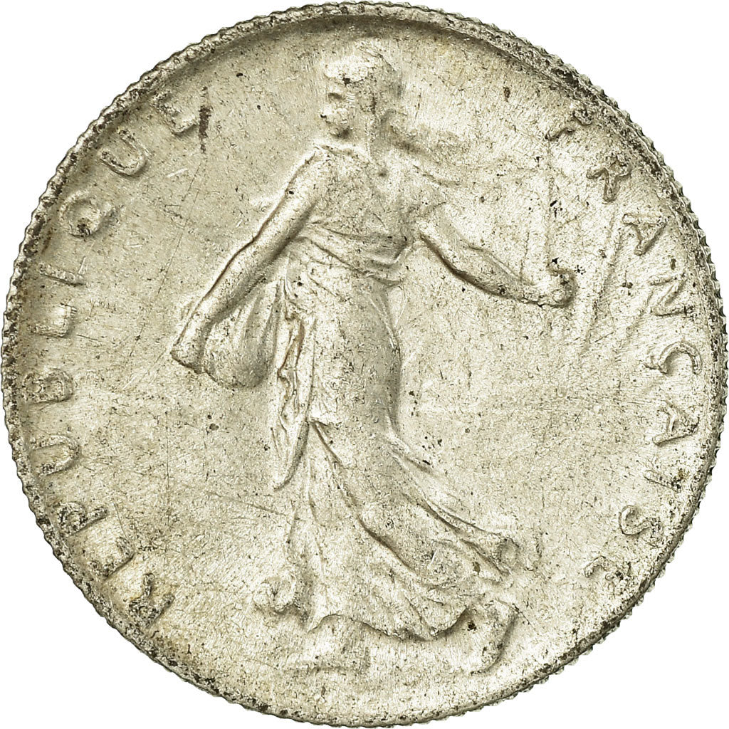 Moneta, Francia, Semeuse, 50 Centimes, 1918, Paris, BB+, Argento, KM:854