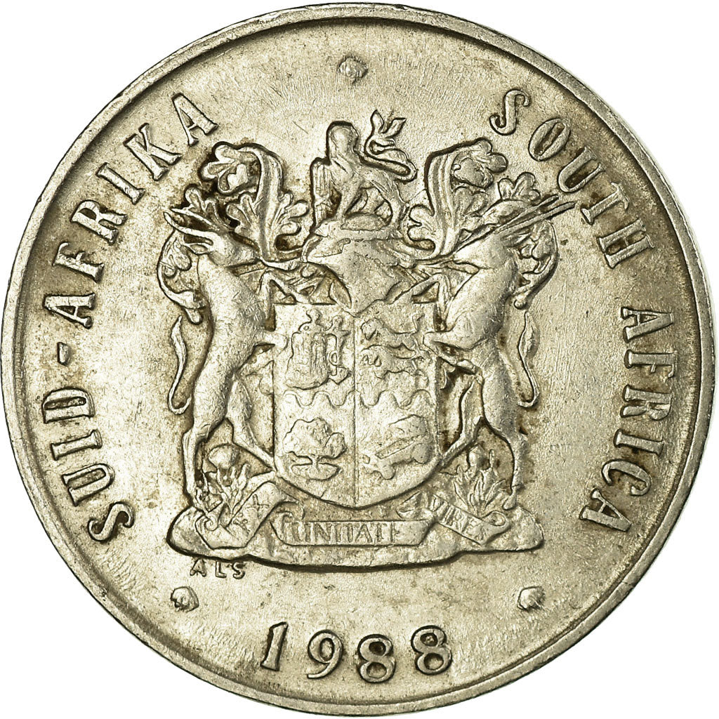 Moneta, Południowa Afryka, 20 Cents, 1988, AU(50-53), Nikiel, KM:86