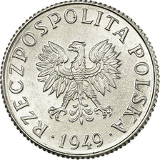 Monnaie, Pologne, Grosz, 1949, SPL, Aluminium, KM:39