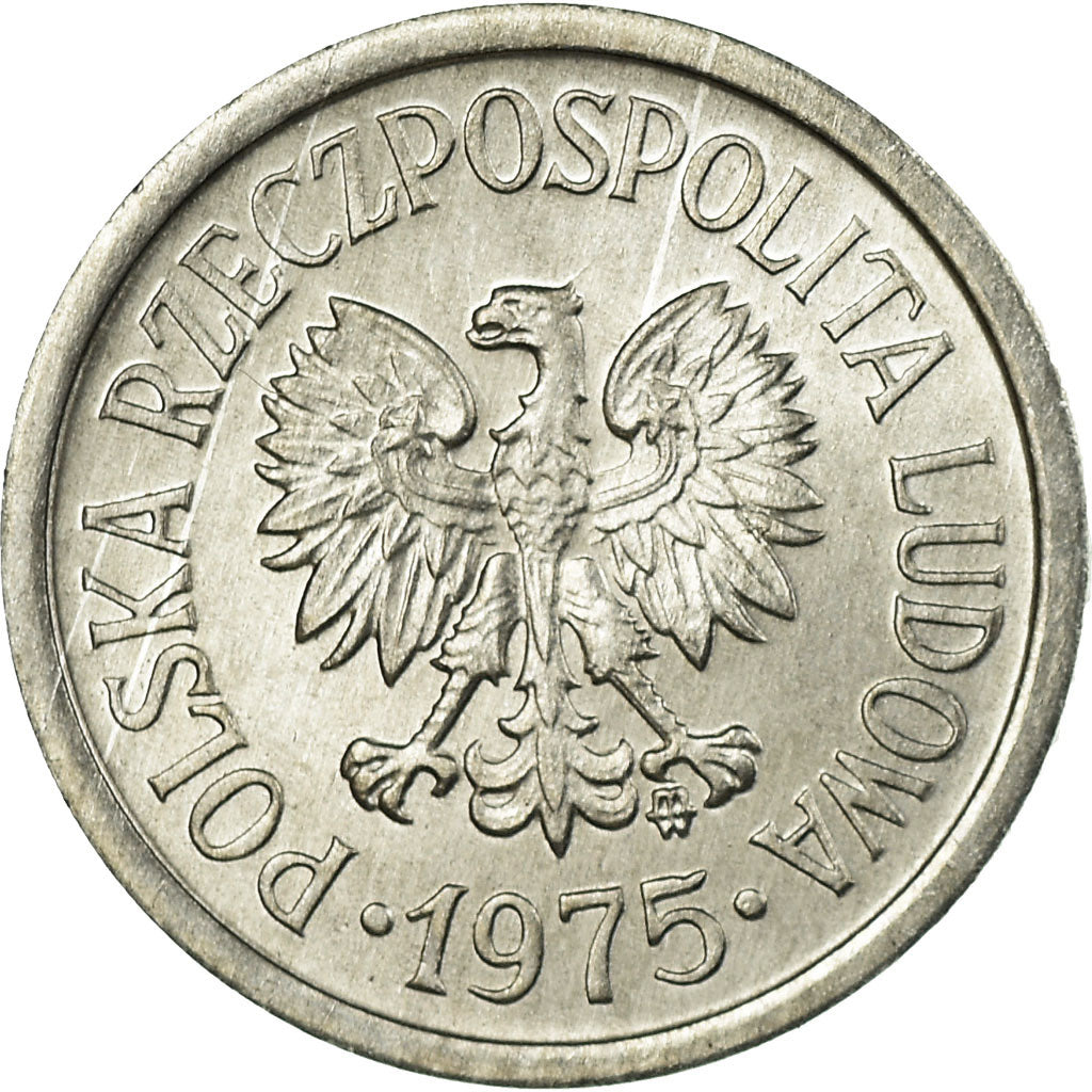 Coin, Poland, 10 Groszy, 1975, Warsaw, MS(63), Aluminum, KM:AA47