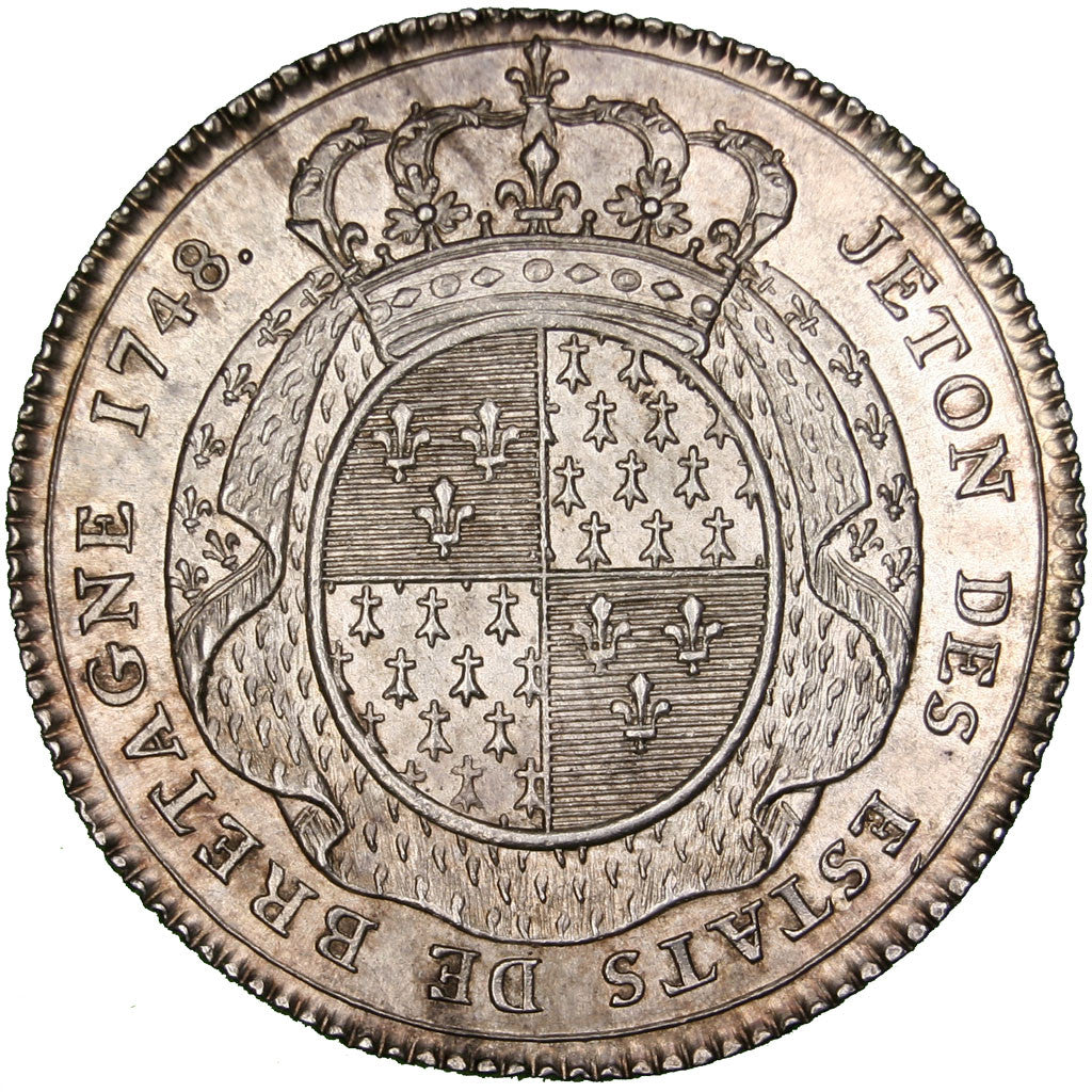 France, Token, 1748, Silver, MS(63), Feuardent:8760