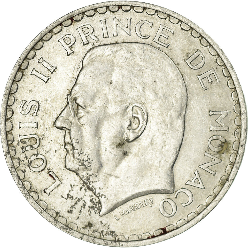 Münze, Monaco, Louis II, 5 Francs, 1945, S+, Aluminium, KM:122