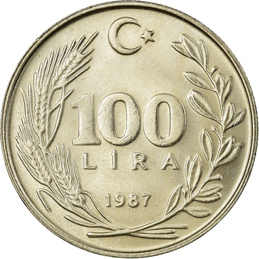 Monnaie, Turquie, 100 Lira, 1987, SPL, Copper-Nickel-Zinc, KM:967