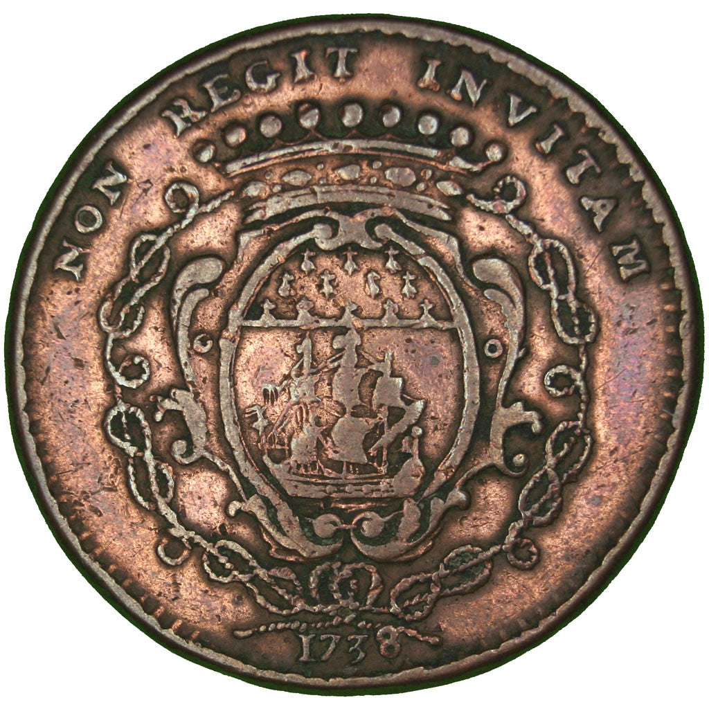 France, Token, 1738, Copper, EF(40-45), Feuardent:8912