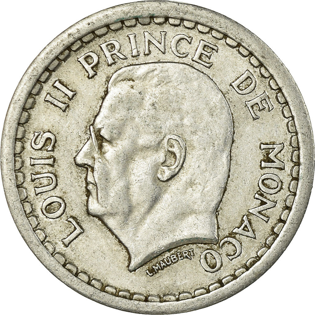 Münze, Monaco, Louis II, Franc, 1943, SS, Aluminium, KM:120