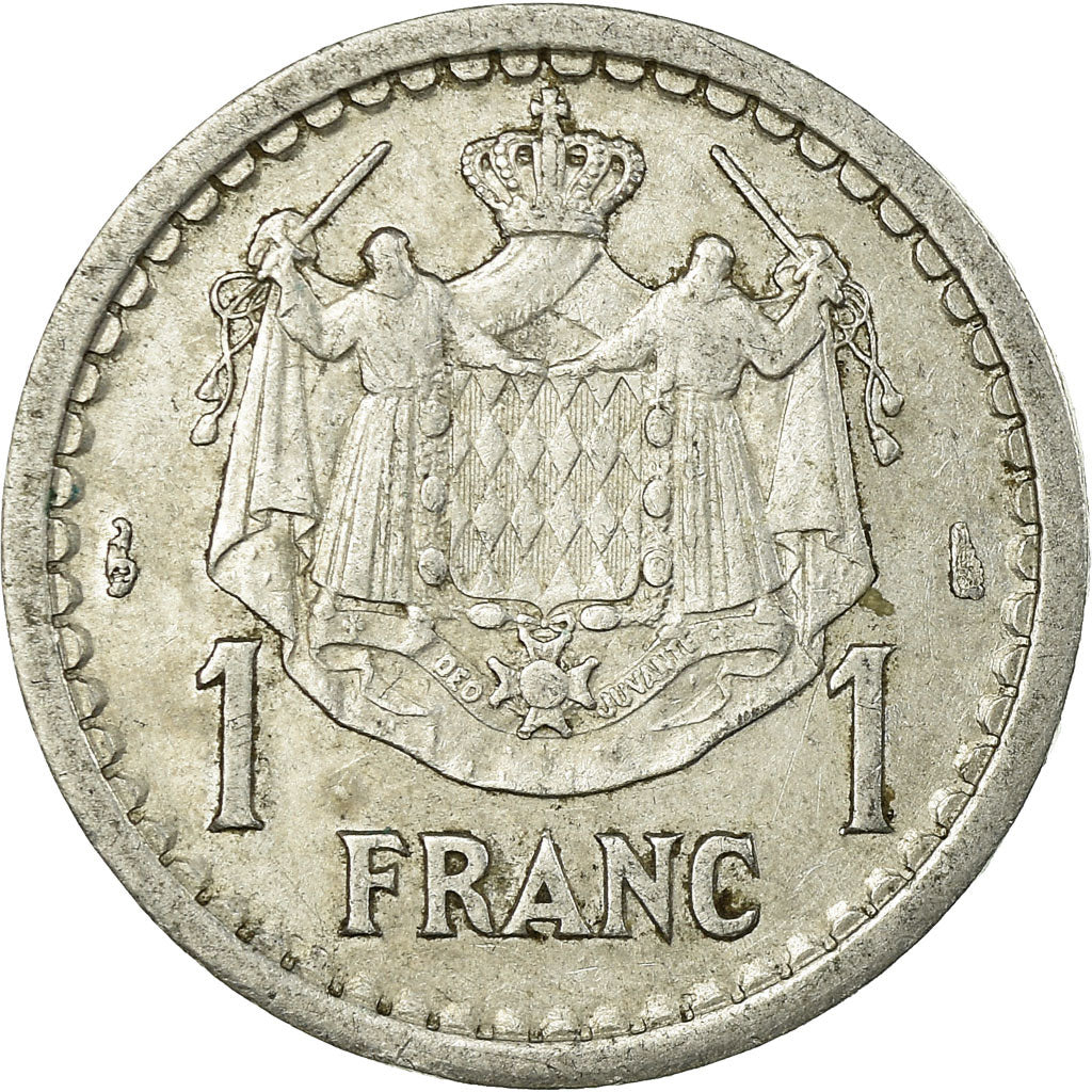 Münze, Monaco, Louis II, Franc, 1943, SS, Aluminium, KM:120