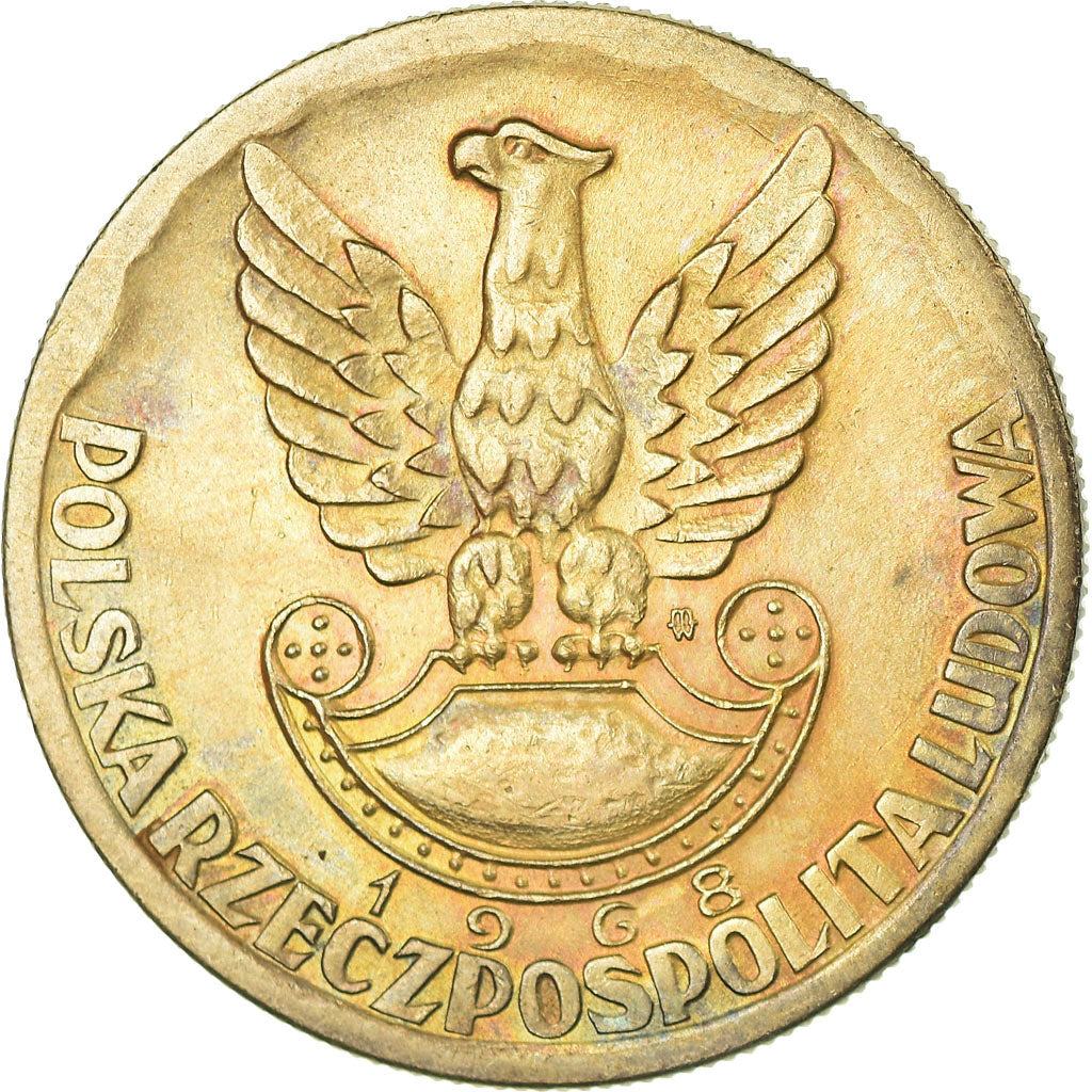 Moneda, Polonia, 10 Zlotych, 1968, Warsaw, EBC, Cobre - níquel, KM:60