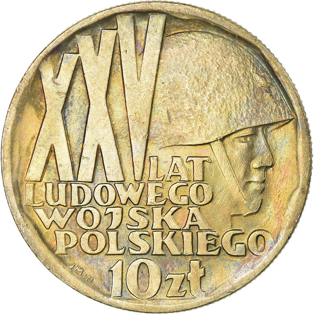 Moneda, Polonia, 10 Zlotych, 1968, Warsaw, EBC, Cobre - níquel, KM:60
