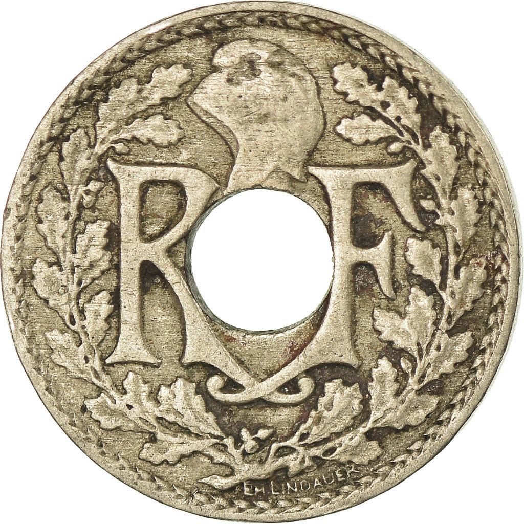 Coin, France, Lindauer, 5 Centimes, 1924, Poissy, VF(20-25), Copper-nickel