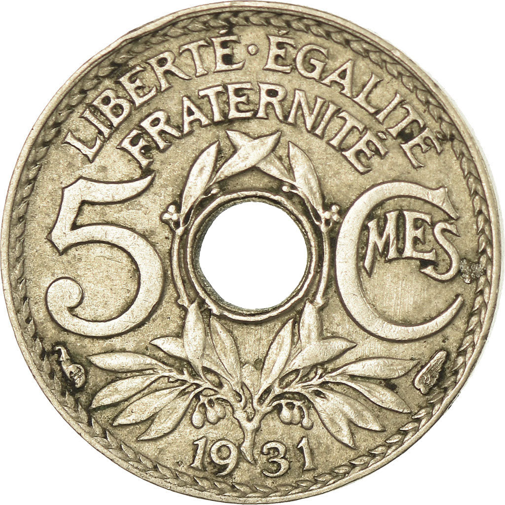 Coin, France, Lindauer, 5 Centimes, 1931, Paris, AU(50-53), Copper-nickel