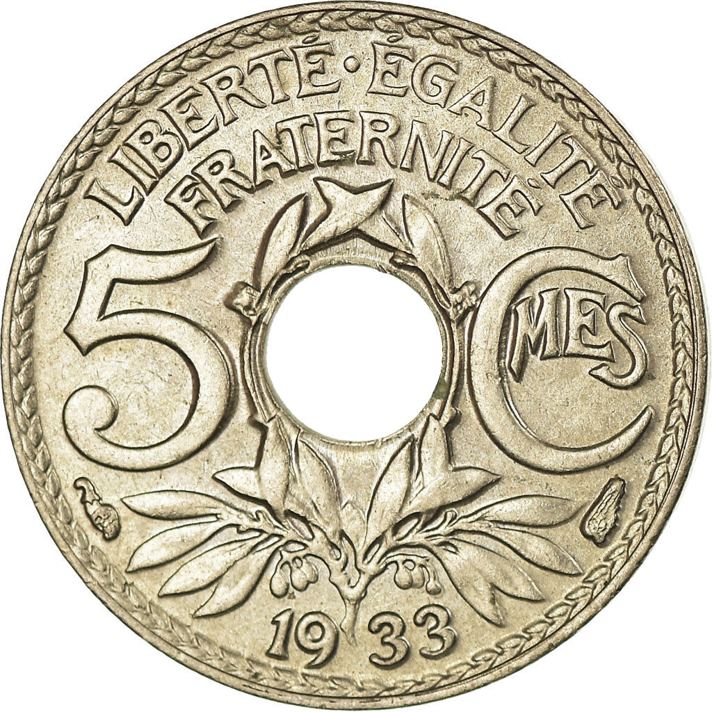 Monnaie, France, Lindauer, 5 Centimes, 1933, Paris, SUP, Copper-nickel