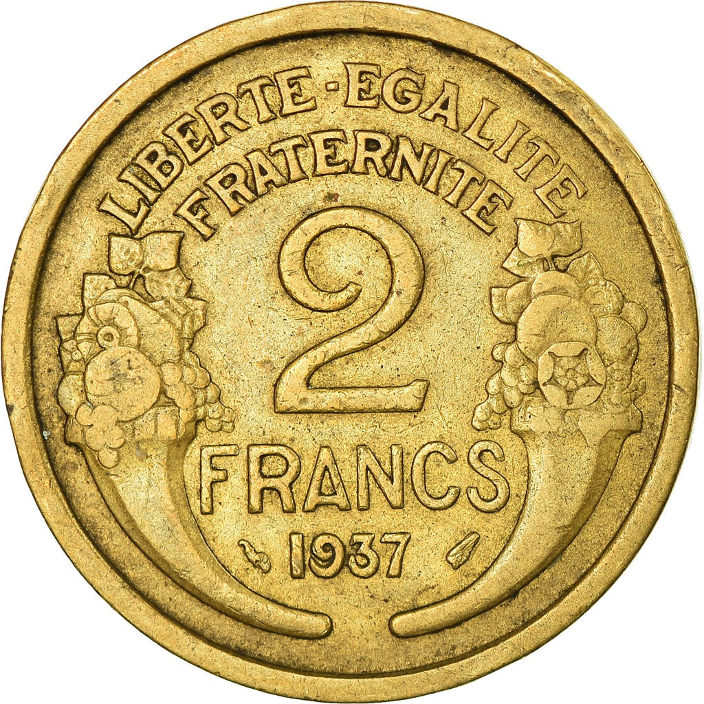 Moneta, Francia, Morlon, 2 Francs, 1937, MB+, Alluminio-bronzo, KM:886