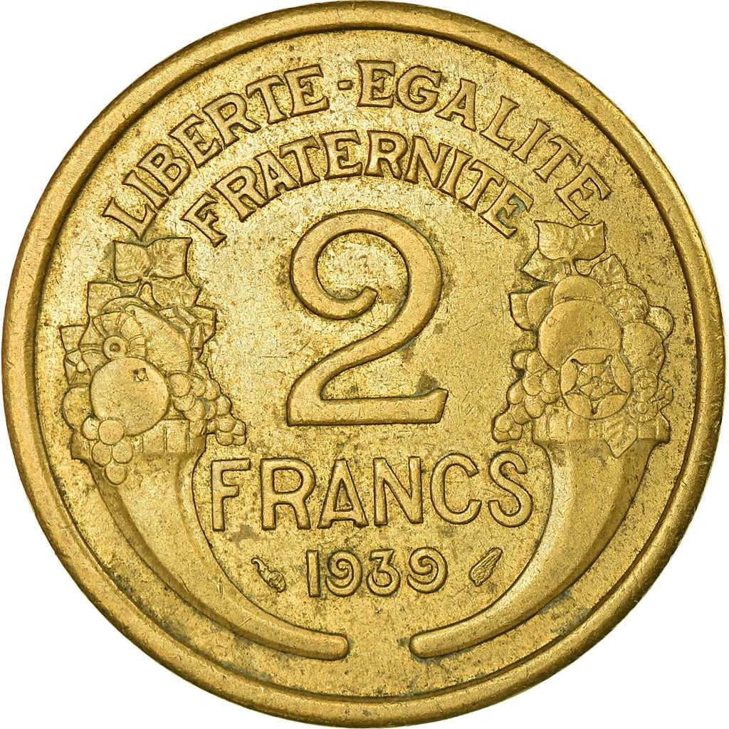 Moneta, Francia, Morlon, 2 Francs, 1939, BB, Alluminio-bronzo, KM:886