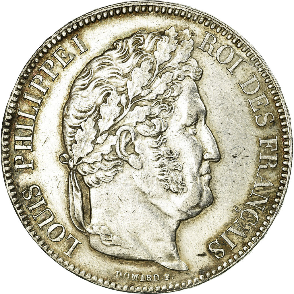 France, 5 Francs, Louis-Philippe, 1843, Lille, Silver, AU(55-58), Gadoury:678