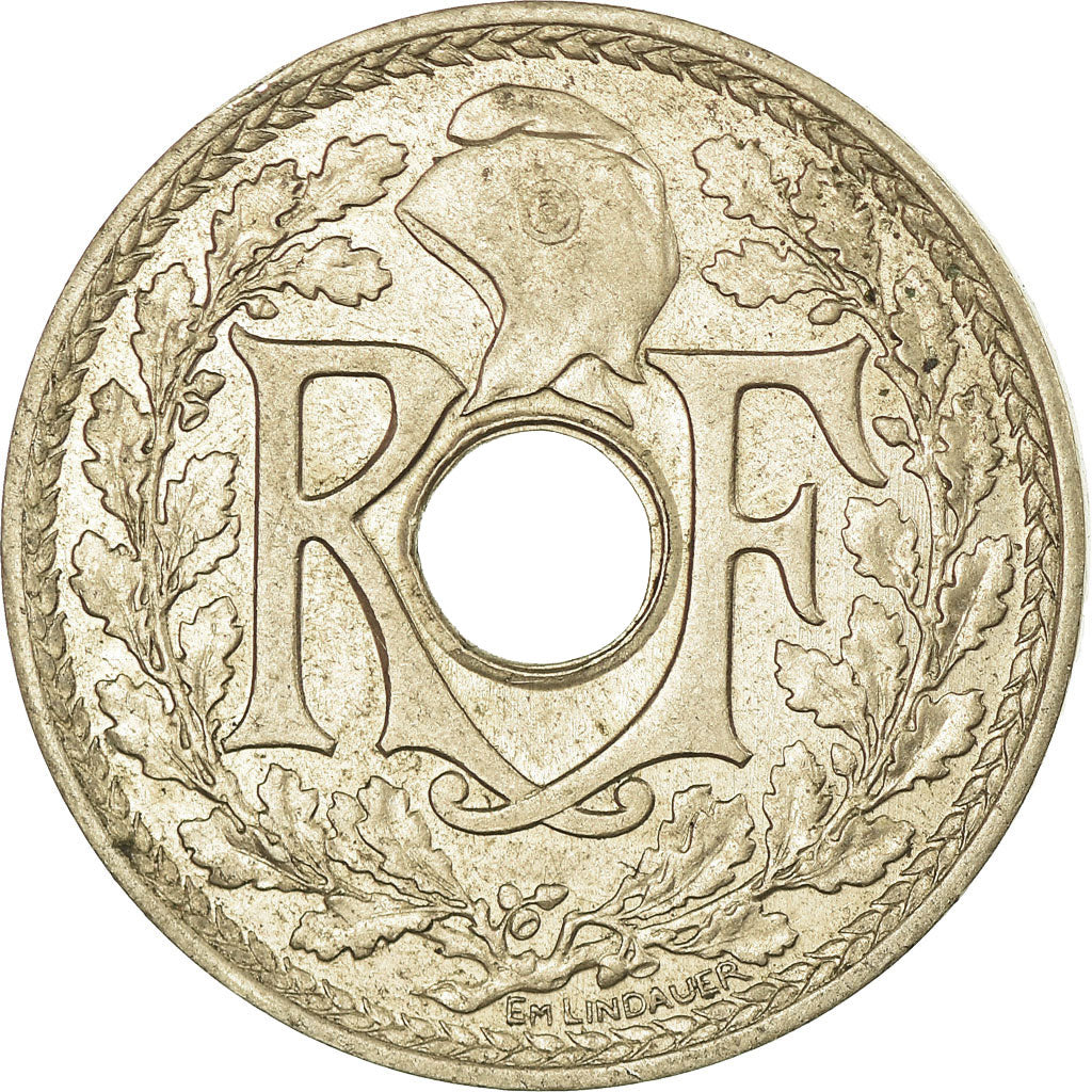 Moneta, Francja, Lindauer, 25 Centimes, 1939, AU(50-53), Nikiel-Brąz, KM:867b
