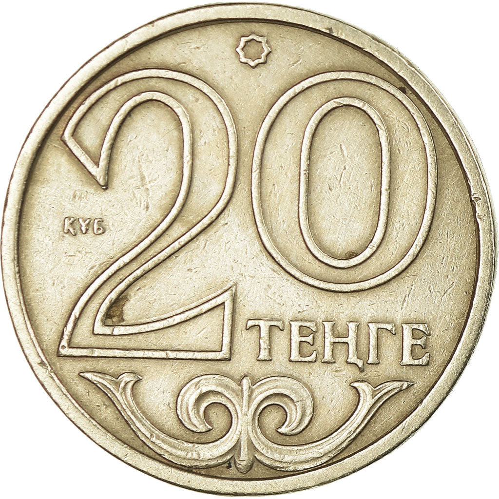 Moneta, Kazakistan, 20 Tenge, 2000, BB, Rame-nichel-zinco, KM:26