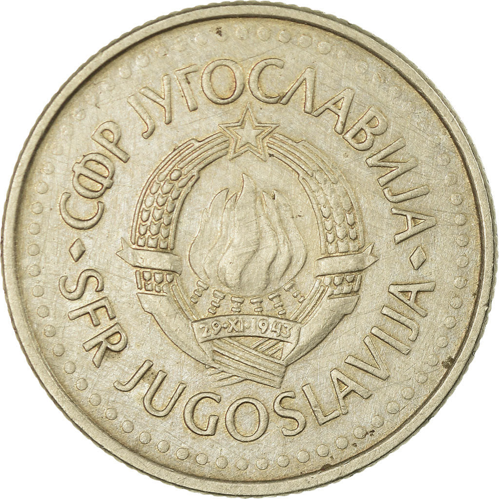 Coin, Yugoslavia, 10 Dinara, 1987, VF(30-35), Copper-nickel, KM:89